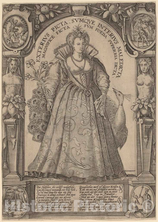 Art Print : Conrad Goltzius, Pride - Vintage Wall Art