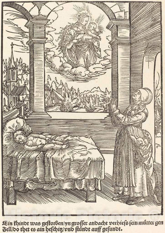 Art Print : EIN Khindt was gestorben, c. 1503 - Vintage Wall Art