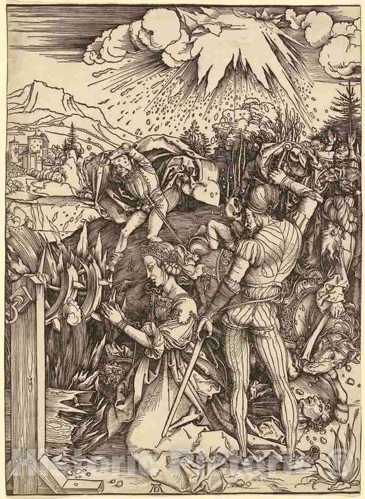 Art Print : Albrecht DÃ¼rer, The Martyrdom of Saint Catherine, c.1498 - Vintage Wall Art