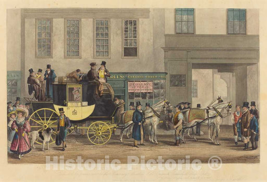 Art Print : Frederick Havell After Havell, The Blenheim, Leaving The Star Hotel, Oxford, c. 1831 - Vintage Wall Art