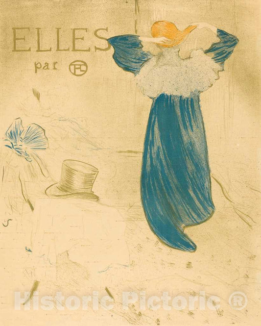 Art Print : Henri de Toulouse-Lautrec, Frontispiece, 1896 - Vintage Wall Art