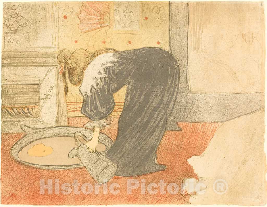 Art Print : Henri de Toulouse-Lautrec, Woman at The Tub (Femme au tub), 1896 - Vintage Wall Art