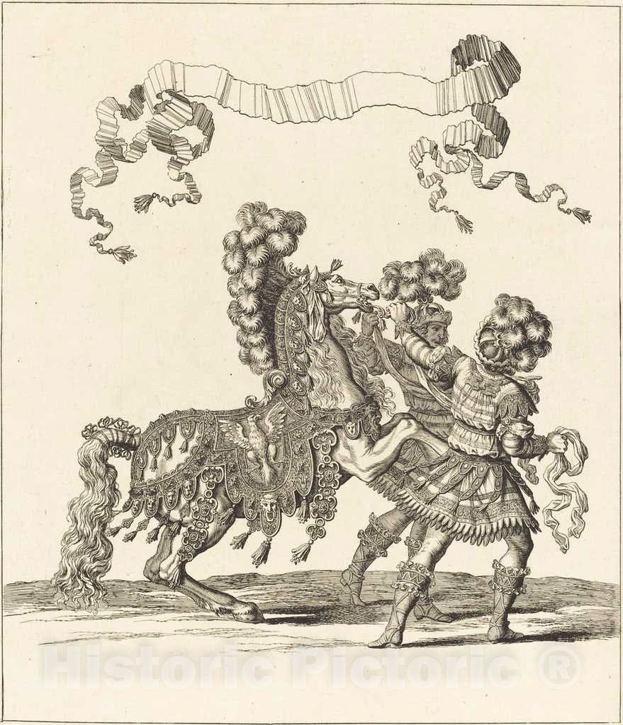 Art Print : FranÃ§ois Chauveau, Cheval de Main et Palfreniers Romains - Vintage Wall Art