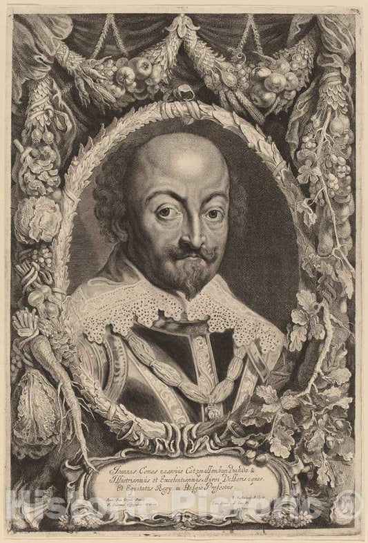 Art Print : Suyderhoff After Van Dyck, John, Count of Nassau, 1650? - Vintage Wall Art