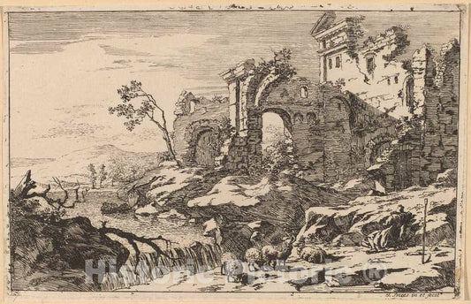 Art Print : Jan Smees, Sleeping Shepherd - Vintage Wall Art