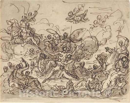 Art Print : Sir James Thornhill, Birth of Venus, c. 1710 - Vintage Wall Art