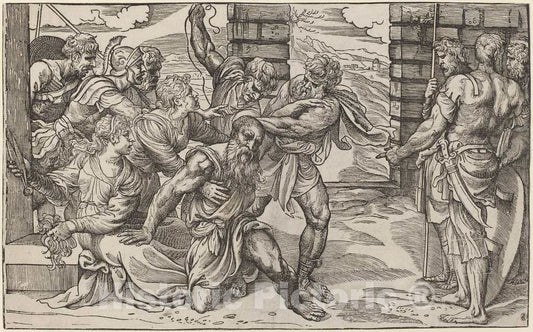 Art Print : NiccolÃ² Boldrini After Titian, Samson and Delilah, c. 1540 - Vintage Wall Art