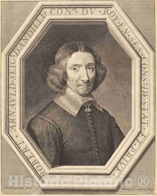 Art Print : Morin After Champaigne, Arnauld d'Andilly - Vintage Wall Art