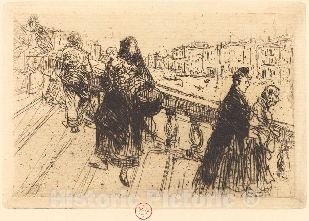 Art Print : Norbert Goeneutte, Rialto - Vintage Wall Art