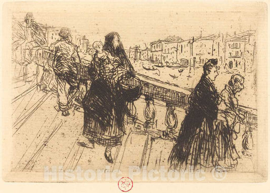Art Print : Norbert Goeneutte, Rialto - Vintage Wall Art