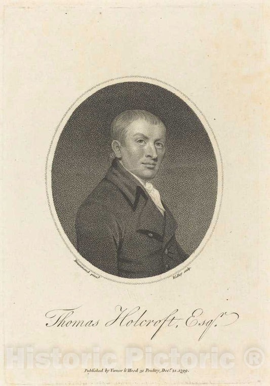 Art Print : Ridley After Drummond, Thomas Holcroft, 1799 - Vintage Wall Art