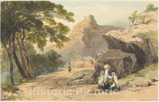 Art Print : Edward Lear, Cervara - Vintage Wall Art