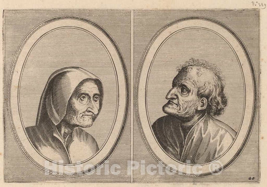 Art Print : Doetechum After Brugel The Elder, Ritze Stijn and Schurckje Sonder-Baerdt - Vintage Wall Art