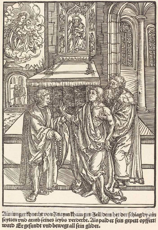 Art Print : Ain iunger Khnacht von Znaym, c. 1503 - Vintage Wall Art