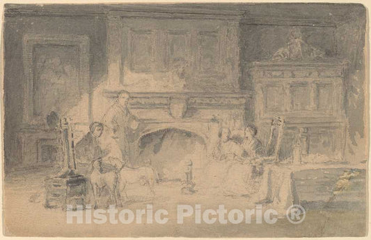 Art Print : Robert Walter Weir, Study for The Bailey Family - Vintage Wall Art
