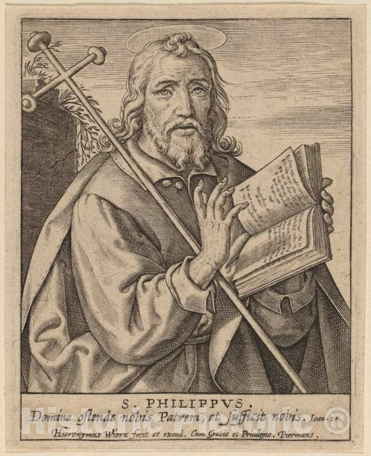 Art Print : Hieronymus Wierix, S. Philippus - Vintage Wall Art