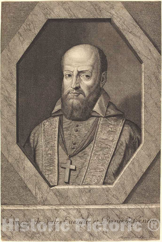 Art Print : Jean Morin, Saint Francois de Sales - Vintage Wall Art