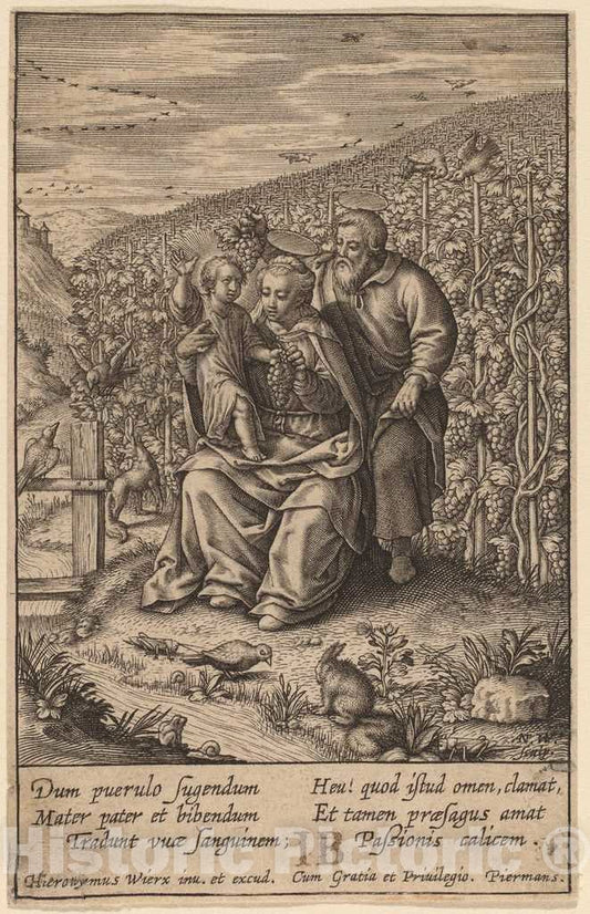 Art Print : Hieronymus Wierix, Dum pierulo fugendum - Vintage Wall Art