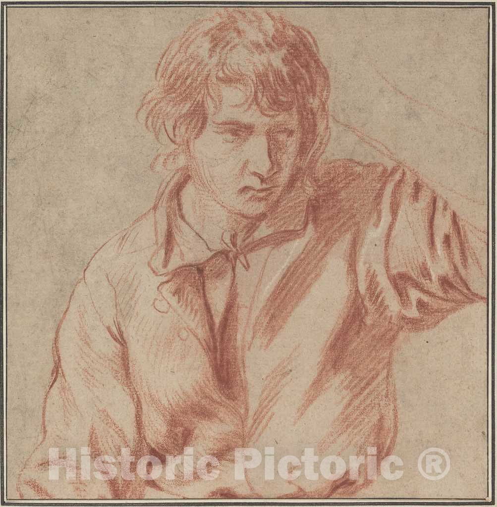 Art Print : Michel-DandrÃ©-Bardon, Young Man - Vintage Wall Art