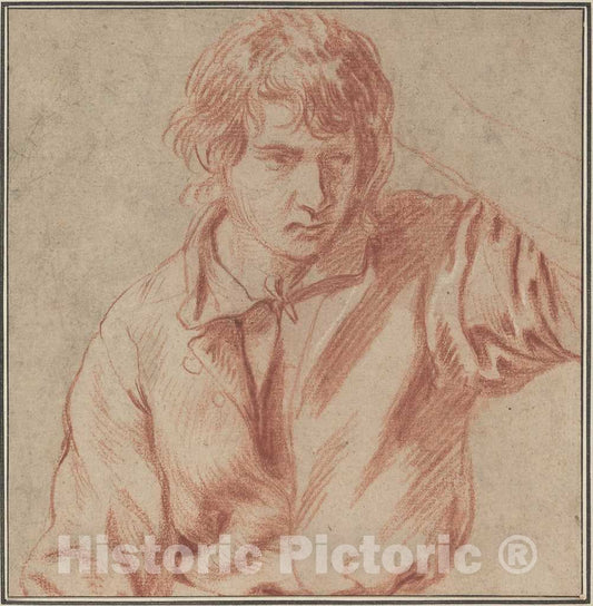 Art Print : Michel-DandrÃ©-Bardon, Young Man - Vintage Wall Art