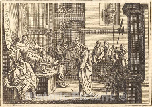 Art Print : Le Clerc I, Christ Before Herod - Vintage Wall Art