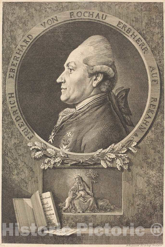 Art Print : F.E. von Rochow 1777,  Daniel Nikolaus Chodowiecki -  Vintage Wall Art