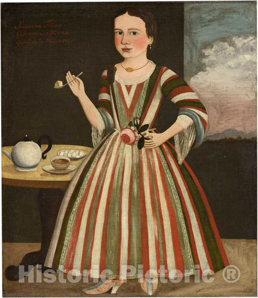 Art Print : The Gansevoort Limner, Susanna Truax, 1730 - Vintage Wall Art