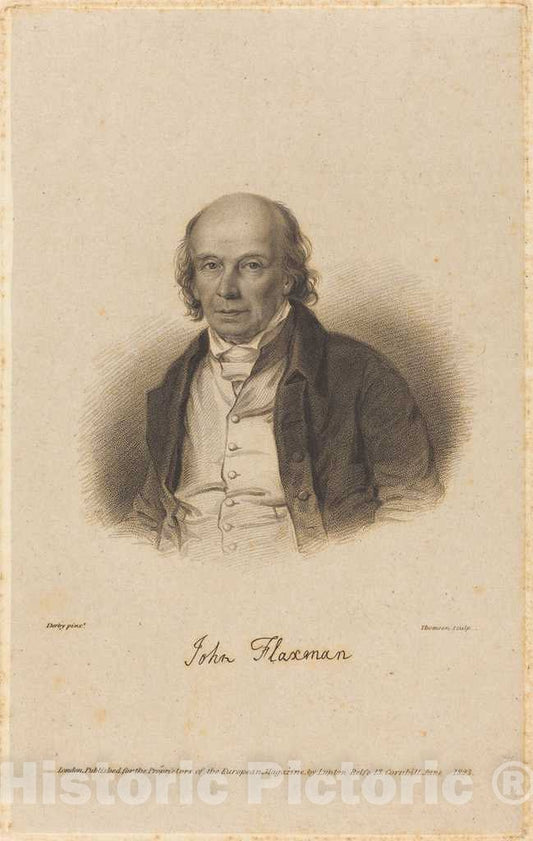 Art Print : Thomson After Derby, John Flaxman, 1823 - Vintage Wall Art