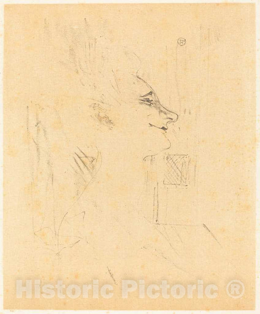 Art Print : Henri de Toulouse-Lautrec, Drunkard (Soularde), 1898 - Vintage Wall Art