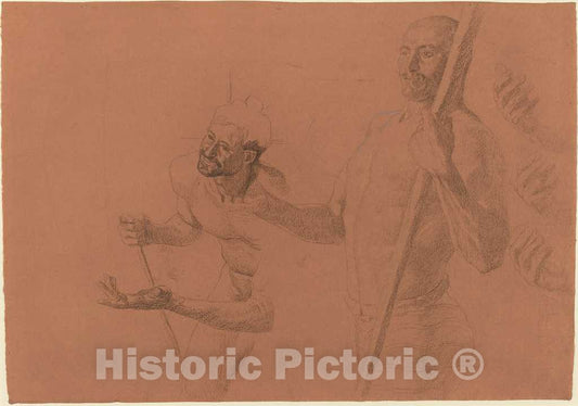 Art Print : Otto Greiner, Studies for a Boatman - Vintage Wall Art