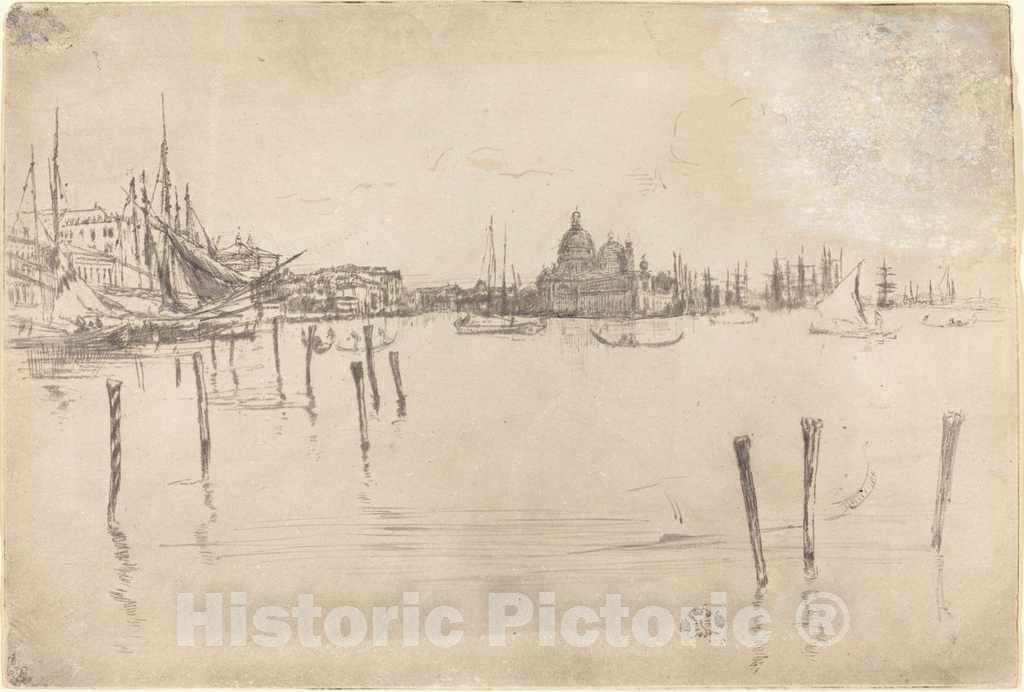 Art Print : James McNeill Whistler, Venice, c.1880 - Vintage Wall Art