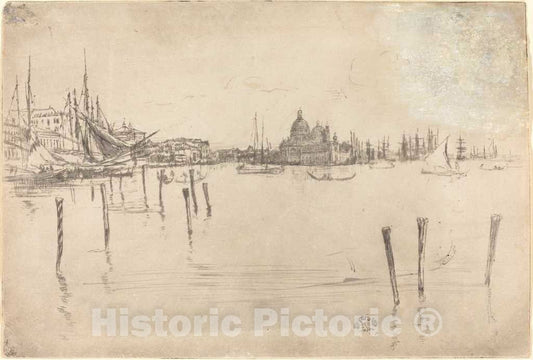 Art Print : James McNeill Whistler, Venice, c.1880 - Vintage Wall Art