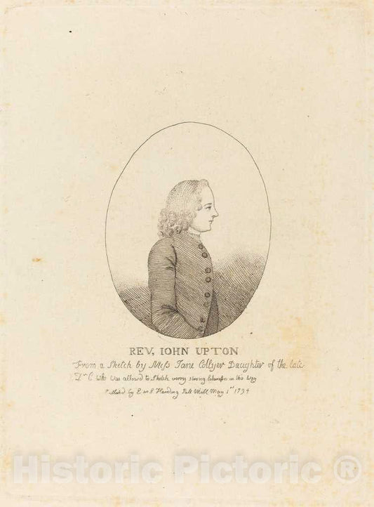 Art Print : Jane Collyer, Reverend John Upton, 1794 - Vintage Wall Art