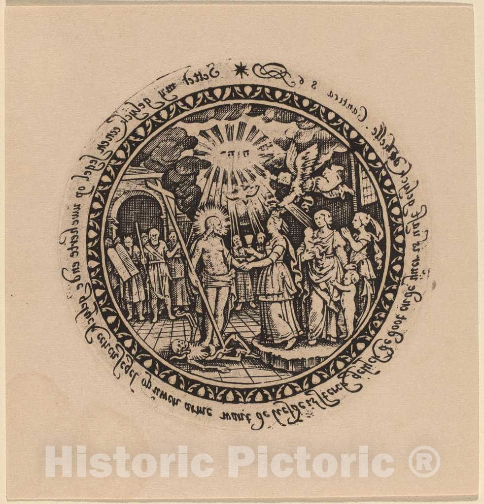 Art Print : Triumphant Christ with Prophets and Saints - Vintage Wall Art