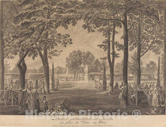 Art Print : Daniel Nikolaus Chodowiecki, Premiere Promenade de Berlin, 1772 - Vintage Wall Art