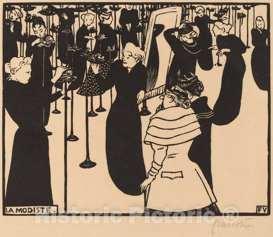 Art Print : FÃ©lix Vallotton, La Modiste (The Milliner), 1894 - Vintage Wall Art