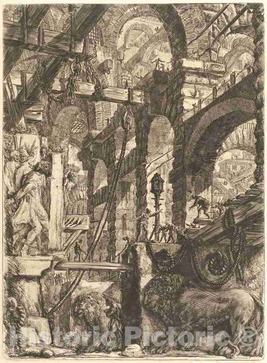 Art Print : Giovanni Battista Piranesi, The Lion Bas-Reliefs, 1761 - Vintage Wall Art