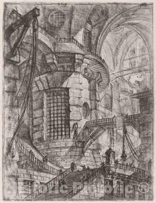 Art Print : Giovanni Battista Piranesi, The Round Tower, c.1754 - Vintage Wall Art