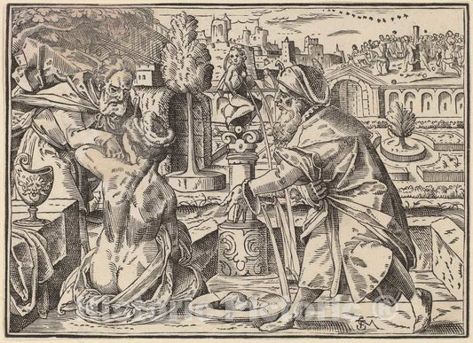 Art Print : Christoph Murer, Christ Tells His Disciples of The Last Judgment, 1630 - Vintage Wall Art