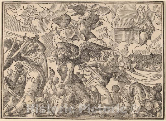 Art Print : Christoph Murer, The Four Horsemen of The Apocalypse, 1630 - Vintage Wall Art