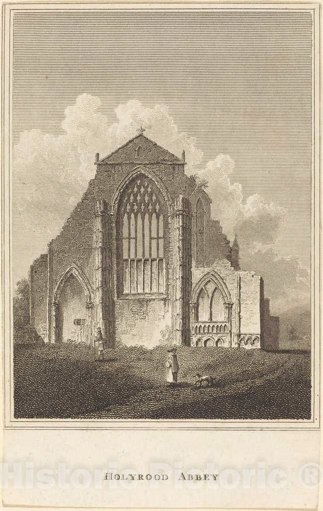 Art Print : Holyrood Abbey, 19th Century - Vintage Wall Art
