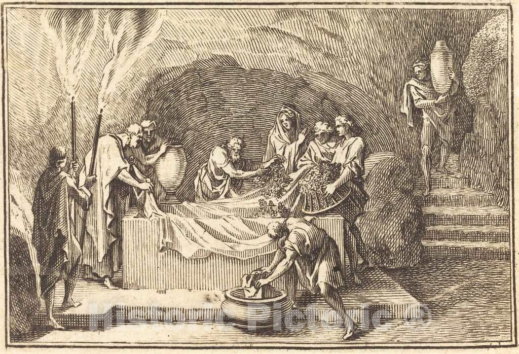 Art Print : Le Clerc I, The Body of Christ Being Covered with Flowersand Perfume - Vintage Wall Art