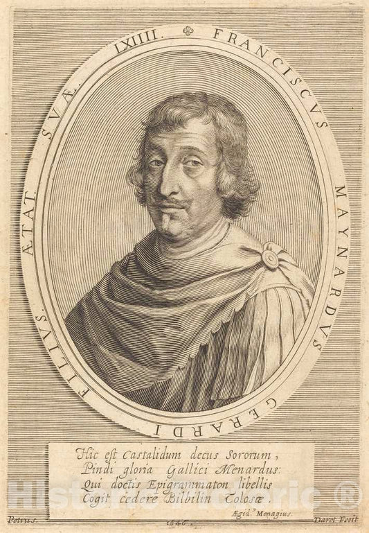 Art Print : Pierre Daret de Cazeneuve, Francois Maynard, 1646 - Vintage Wall Art