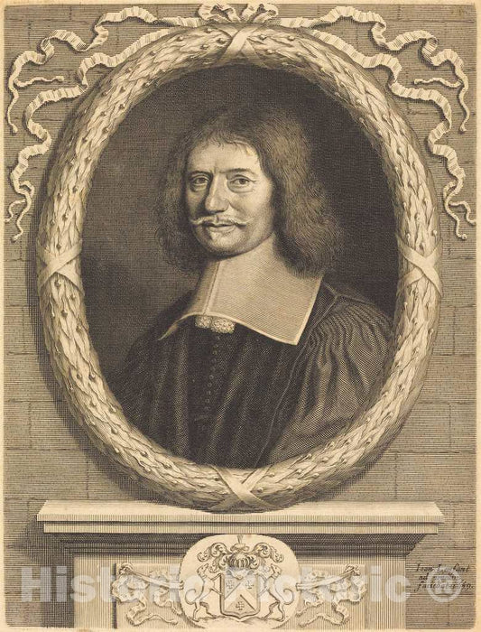 Art Print : Jean Lenfant, Portrait of an Unknown Gentleman, 1649 - Vintage Wall Art