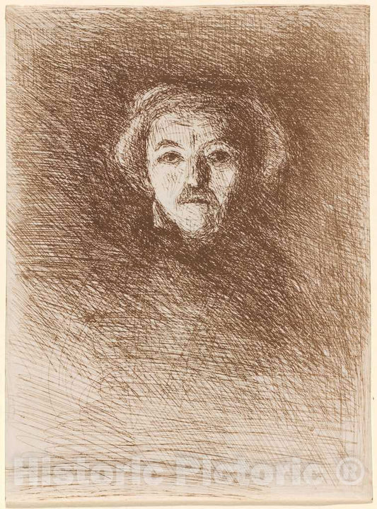 Art Print : Baptiste-Camille Corot, Self-Portrait (Corot par lui-Meme), 1858 - Vintage Wall Art
