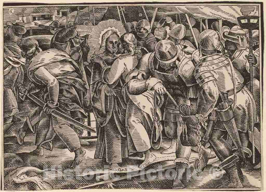 Art Print : Christoph Murer, Christ Tells His Disciples of The Last Judgment, 1630 - Vintage Wall Art