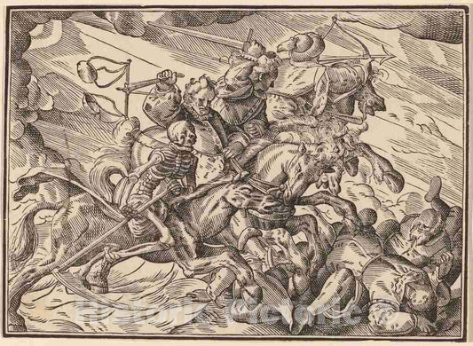 Art Print : Christoph Murer, The Four Horsemen of The Apocalypse, 1630 - Vintage Wall Art