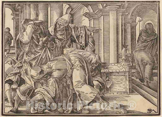 Art Print : Christoph Murer, Christ Tells His Disciples of The Last Judgment, 1630 - Vintage Wall Art