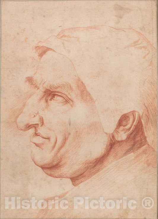 Art Print : Jusepe de Ribera, Head of a Man - Vintage Wall Art
