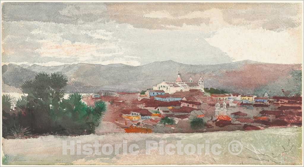 Art Print : Winslow Homer, View of Santiago de Cuba, 1885 - Vintage Wall Art
